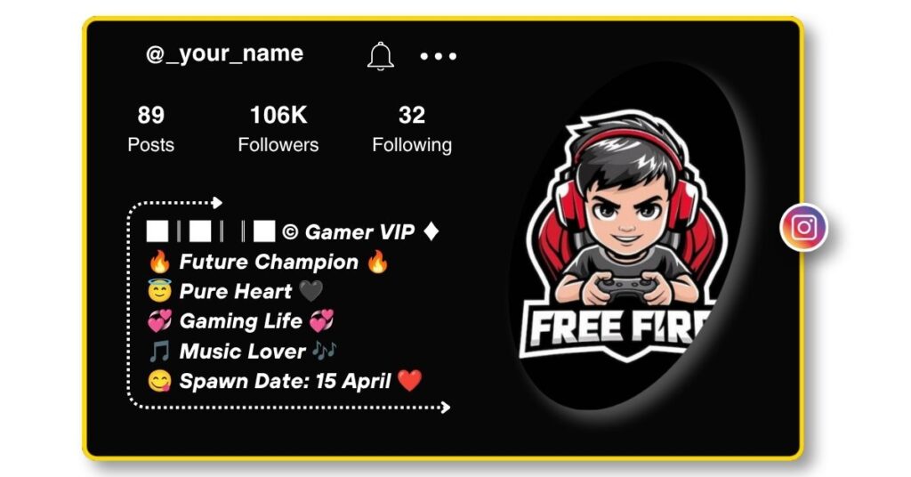 Gaming Bio for Instagram