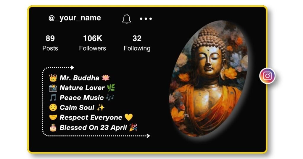 Bio for Instagram Lord Buddha